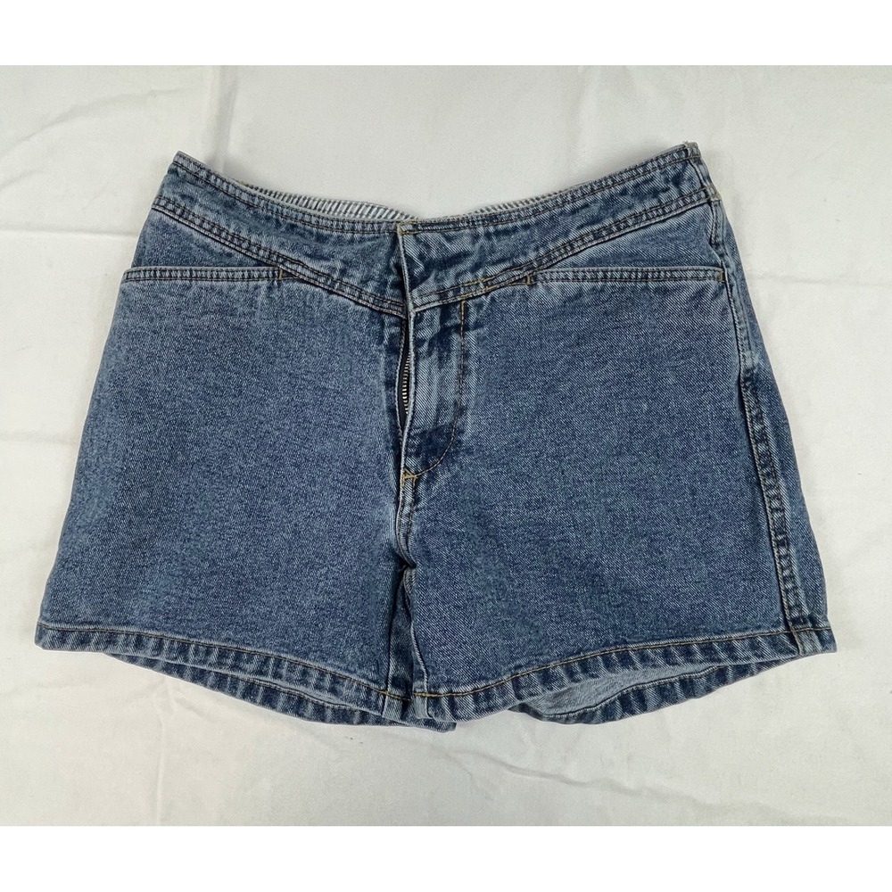 Tommy Hilfiger Womens High Waisted Denim Shorts Blue Medium Wash Size 4 Vintage